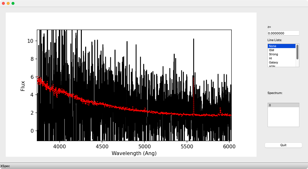 Manually identified object, flux calibrated