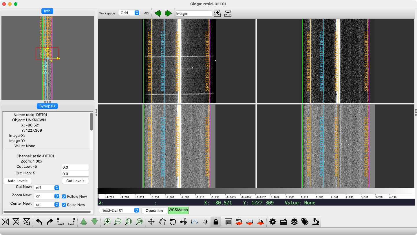 Manual extraction in a spec2d file
